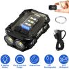 Mini Pocket Keychain Flashlight EDC Flashlight LED COB Portable Clip on Flashlight Waterproof Mini Powerful Flashlight with Magnet 8 Modes for Repairi