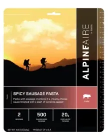 Spicy Sausage Pasta - Cook in the Pouch