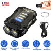 Mini Pocket Keychain Flashlight EDC Flashlight LED COB Portable Clip on Flashlight Waterproof Mini Powerful Flashlight with Magnet 8 Modes for Repairi