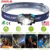 20000LM LED Headlamp USB Rechargeable Wave Motion Sensor Headlight Water-resistant Fishing Head Torch Outdoor Emergency Flashlight