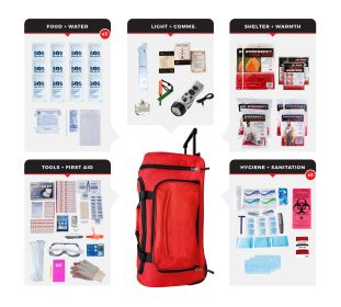 3 Person Comfort Survival Kit (Option: Rolling Bag)