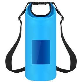 Floating Waterproof Dry Bag Floating Dry Sacks with Observable Window 5L Roll Top Lightweight Dry Storage Bag for Kayaking Rafting Boating Swimming Ca (Option: 5L_Blue)