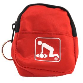 CPR Beltloop Keychain Backpack with Faceshield, Gloves, and Cleansing Wipes (Option: Red)