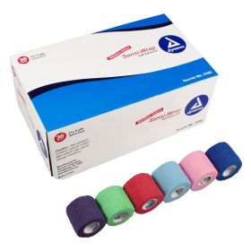 Dynarex Sensi Wrap Self Adherent Wrap (Option: Rainbow, 6 of Each Color, 2"x 5 yards., 36/cs)