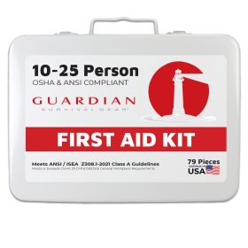 Guardian Person First Aid Kit (Option: 10-25 Person - Metal)