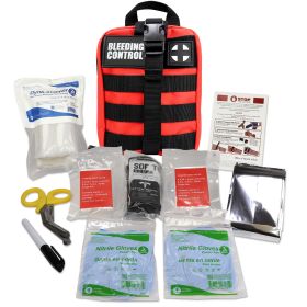 Personal Bleeding Control Kit in Stop the Bleed Kit (Option: Red Molle Bag)