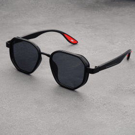 Vintage designer outdoor sunglasses Men Round Fashion Plastic Titanium High Quality Sun Glasses Man UV Protection glasses woman (Lenses Color: Black)