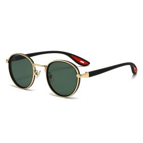 Vintage designer outdoor sunglasses Men Round Fashion Plastic Titanium High Quality Sun Glasses Man UV Protection glasses woman (Lenses Color: F)