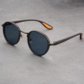 Vintage designer outdoor sunglasses Men Round Fashion Plastic Titanium High Quality Sun Glasses Man UV Protection glasses woman (Lenses Color: C)