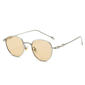 Vintage designer outdoor sunglasses Men Round Fashion Plastic Titanium High Quality Sun Glasses Man UV Protection glasses woman (Lenses Color: Smoky Gray)