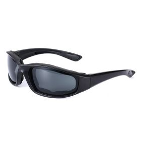 Fashion Goggles CS Impact Protection Tactical Windshield Cycling Sports Tactical Glasses for Women's (Frame Color: black, Lenses Color: Black)