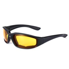 Fashion Goggles CS Impact Protection Tactical Windshield Cycling Sports Tactical Glasses for Women's (Frame Color: black, Lenses Color: yellow)