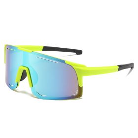 Sports Wrap Around Sunglasses For Women Men Large One Piece Sun Shades For Cycling Fishing Skiing Fashion Sun Glasses UV400 (Lenses Color: yellow)