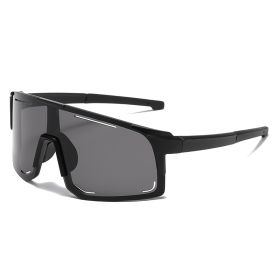 Sports Wrap Around Sunglasses For Women Men Large One Piece Sun Shades For Cycling Fishing Skiing Fashion Sun Glasses UV400 (Lenses Color: Black)