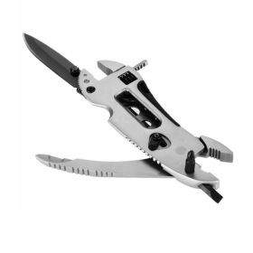 Outdoor Camping Portable Multifunctional Combination Tool (Color: silver, Type: Survival Tool)