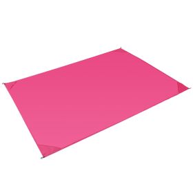 Portable Beach Blanket 4.6’ x 6.6’ Waterproof Foldable Camping Rug Pocket Sandproof Picnic Mat for Camping Picnic Hiking Grass Travel (Option: Pink)