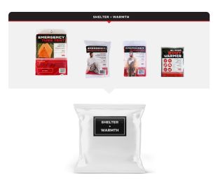 4 Person Comfort Survival Kit (Option: Rolling Bag)